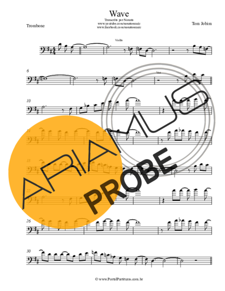 Tom Jobim Wave score for Posaune