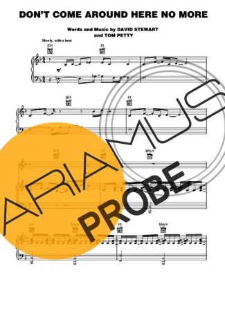 Tom Petty Dont Come Around Here No More Partituren für Klavier