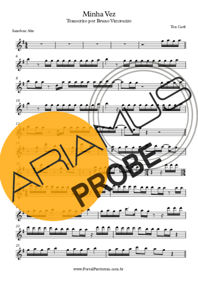 Ton Carfi Minha Vez score for Alt-Saxophon