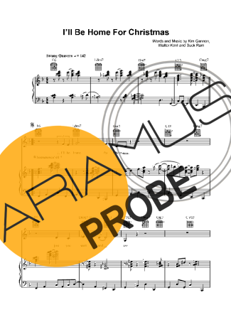 Tony Bennett Ill Be Home For Christmas Partituren für Klavier