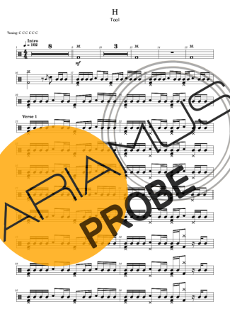 Tool H Partituren für Schlagzeug