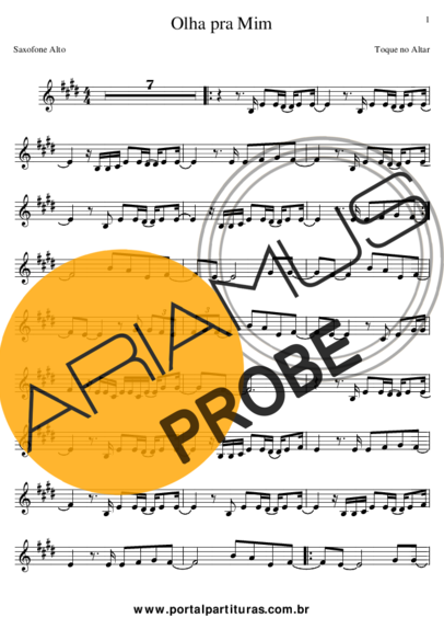 Toque no Altar Olha Pra Mim score for Alt-Saxophon