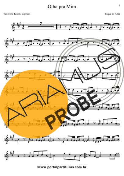 Toque no Altar Olha Pra Mim score for Tenor-Saxophon Sopran (Bb)