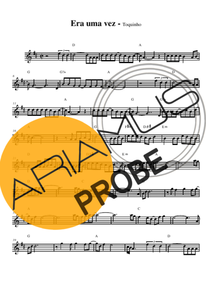 Toquinho Era Uma Vez score for Alt-Saxophon