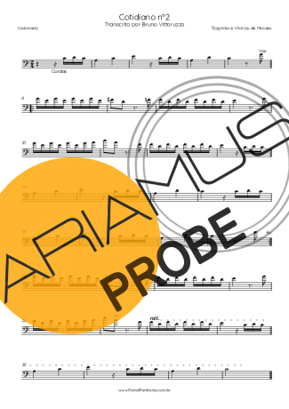 Toquinho e Vinícius de Moraes Cotidiano Nº2 score for Cello