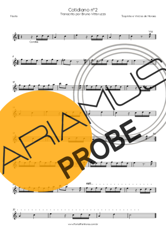 Toquinho e Vinícius de Moraes Cotidiano Nº2 score for Floete