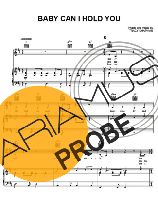 Tracy Chapman Baby Can I Hold You score for Klavier