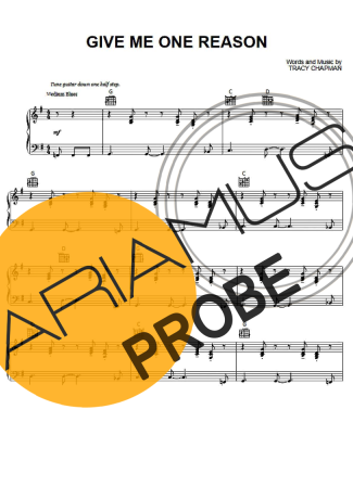 Tracy Chapman Give Me One Reason Partituren für Klavier