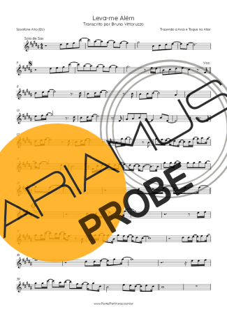 Trazendo a Arca e Toque no Altar Leva-me Além score for Alt-Saxophon