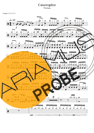 Trivium Catastrophist score for Schlagzeug