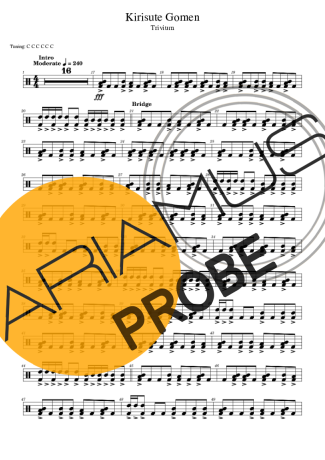 Trivium Kirisute Gomen Partituren für Schlagzeug