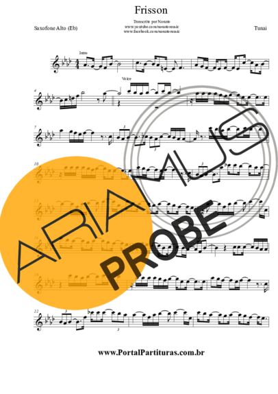 Tunai Frisson score for Alt-Saxophon