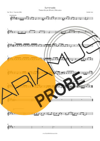 Vander Lee Iluminado score for Tenor-Saxophon Sopran (Bb)