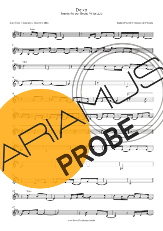 Vinicius de Moraes Deixa score for Tenor-Saxophon Sopran (Bb)