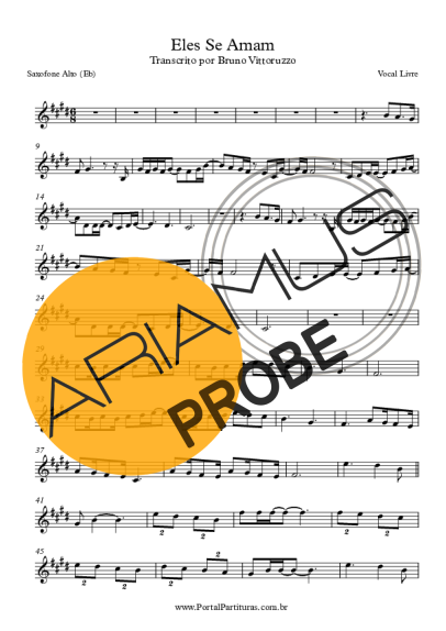 Vocal Livre Eles Se Amam score for Alt-Saxophon