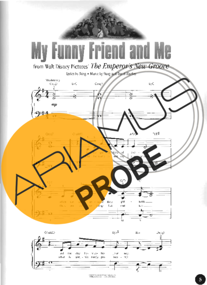 Walt Disney My Funny Friend And Me score for Klavier