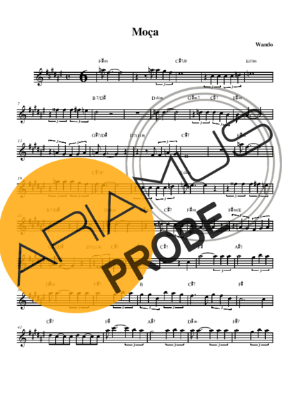 Wando Moça score for Alt-Saxophon