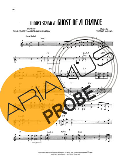 Wes Montgomery Ghost Of A Chance score for Gitarre