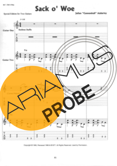 Wes Montgomery Sack O Woe score for Gitarre