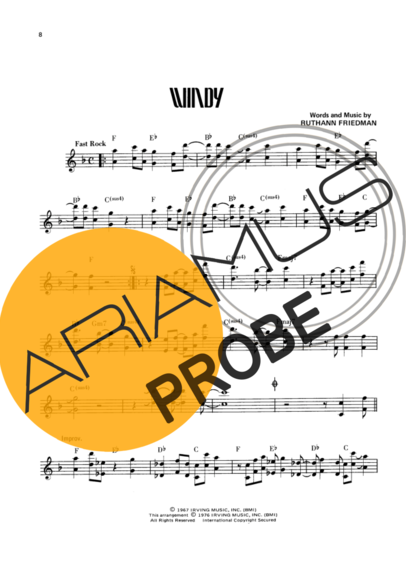 Wes Montgomery Windy score for Gitarre