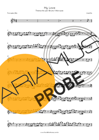 Westlife My Love score for Trompete