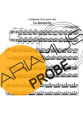 Yann Tiersen La Demarche Partituren für Klavier