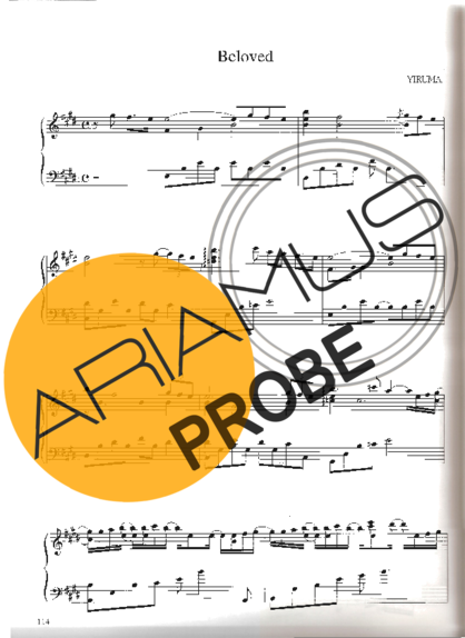 Yiruma Beloved score for Klavier