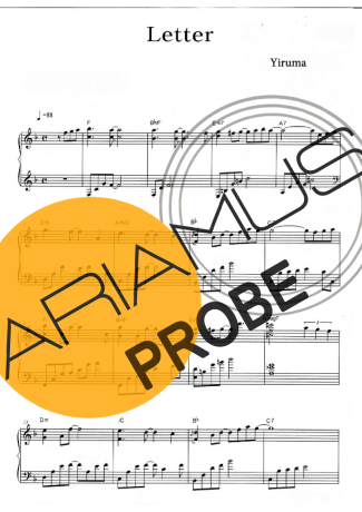 Yiruma Letter score for Klavier