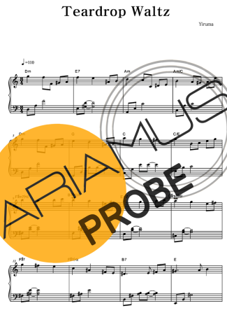 Yiruma Teardrop Waltz score for Klavier