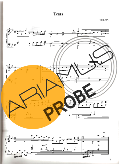 Yiruma Tears score for Klavier
